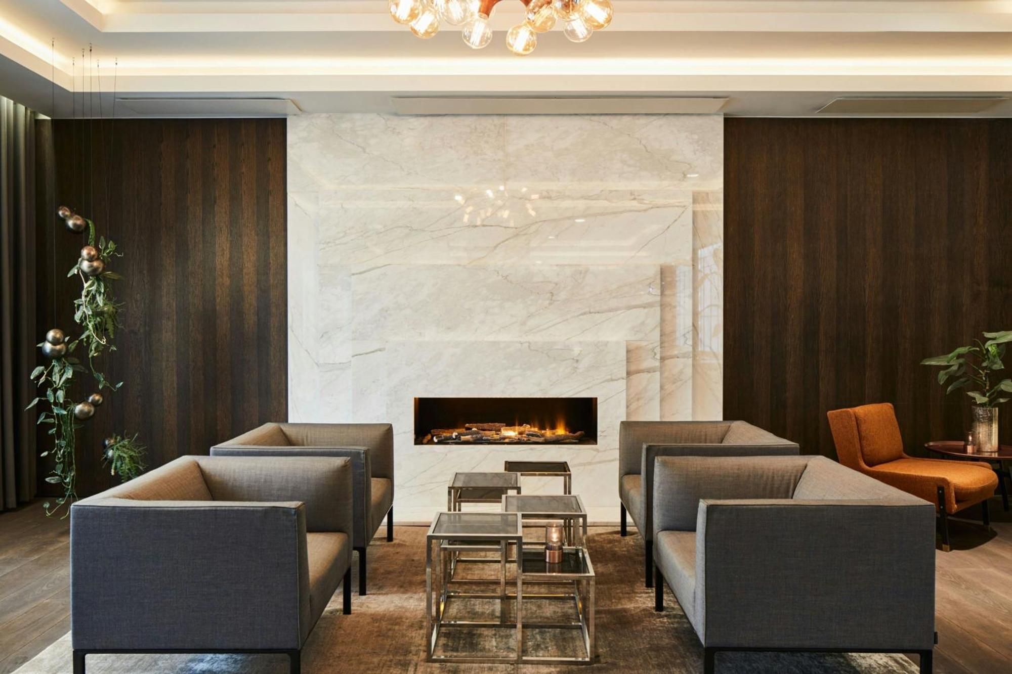 コペンハーゲン マリオット ホテル エクステリア 写真 A fireplace in a hotel